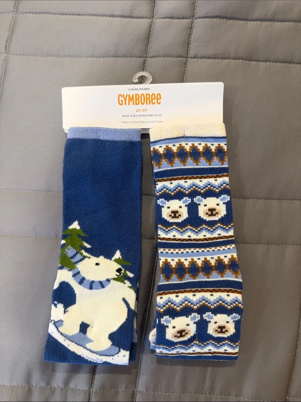 Gymboree Blue & Cream Polar Bear Kids Socks Set